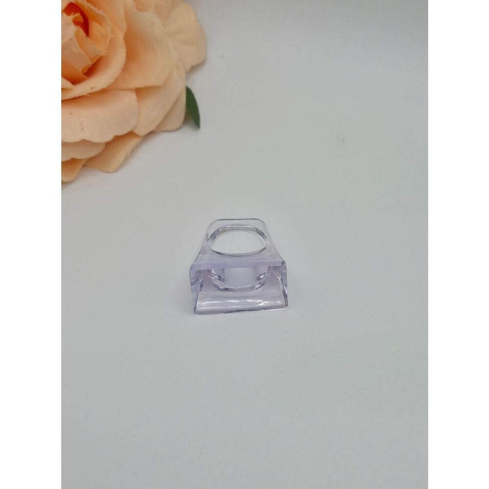 Vintage Clear Bakelite Chunky Ring